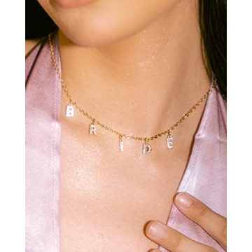 xo Fetti Bride Necklace for Bachelorette and Bridal Events