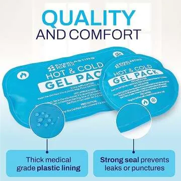 Reusable Hot and Cold Gel Ice Packs for Injuries - 7 Pack Variety Gel Ice Pack Set - Hot and Cold Therapy Solution for Injuries, Cold Packs for Pain Relief - Ice Packs for Injuries Reusable