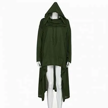 SUIQU Women's Plus Size Irregular Hoodie Pullover Dress