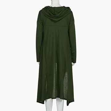 SUIQU Women's Plus Size Irregular Hoodie Pullover Dress