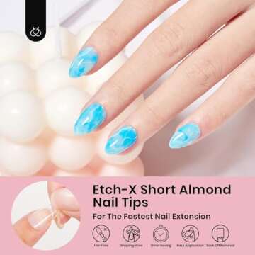 Beetles Gel Nail Tips - Short Almond Press On Nails Set
