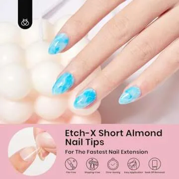 Beetles Gel Nail Tips - Short Almond Press On Nails Set