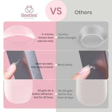 Beetles Gel Nail Tips - Short Almond Press On Nails Set