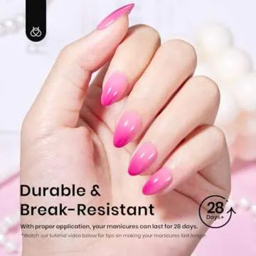 Beetles Gel Nail Tips - Short Almond Press On Nails Set