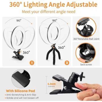 Video Conference Lighting Kit - Clip-On Ring Light