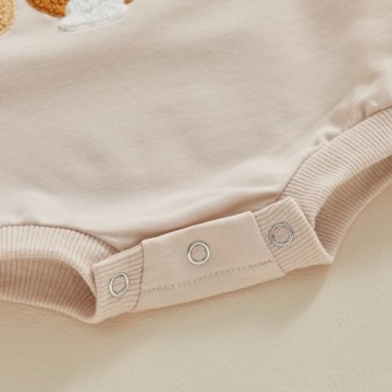 Lesimsam Newborn Baby Bunny Embroidery Romper for Easter