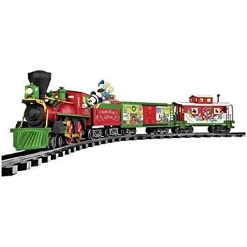 Lionel Battery-Operated Disney Mickey Mouse Express Toy Train Set with Locomotive, Train Cars, Track...