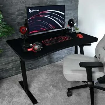 Arozzi Arena Fratello Gaming Desk Curved Ergonomic Design