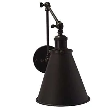 DZSUMY Industrial Black Wall Sconce,Angle Adjustable Decorative Modern Farmhouse Wall Mount Light for Living Room Wall Lamp Set of 2