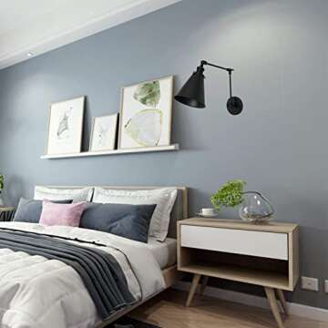 DZSUMY Industrial Black Wall Sconce,Angle Adjustable Decorative Modern Farmhouse Wall Mount Light for Living Room Wall Lamp Set of 2