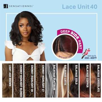 Sensationnel Dashly wig - unit 40 non lace cap ready to wear ear to ear lacepart synthetic (1B OFFBLACK)