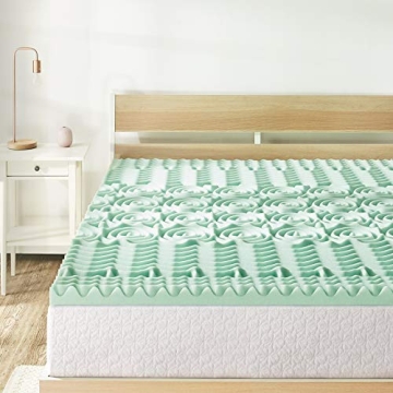 Affordable 1.5 Inch Aloe Infused Memory Foam Mattress Topper