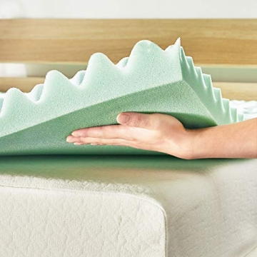 Affordable 1.5 Inch Aloe Infused Memory Foam Mattress Topper