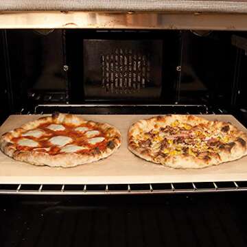 Unicook Large Pizza Stone 20 Inch, Rectangular Baking Stone 20" x 13.5", Heavy Duty Cordierite Bread Pan for Oven Grill, Thermal Shock Resistant, Ideal for Baking Different Sizes of Pizzas or Bread