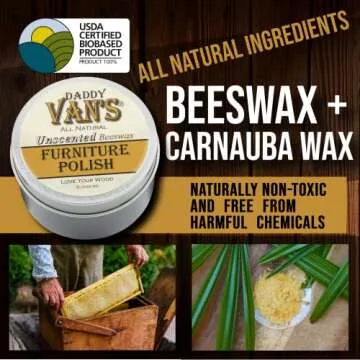 Natural Beeswax Furniture Polish - Non-Toxic Wood Care