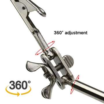 AORAEM Helping Hands Magnifier with Dual Adjustable Alligator Clips in 2.5x Magnifying Glass Solderi...