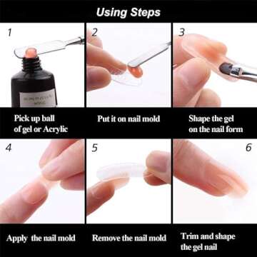 Kalolary Dual-Ended Poly gel Brush & Picker, 2 in 1 Designs Poly gel Nial Brushes Stainless Steel Gel Nail Tool for Poly Gel UV Gel Acrylic Nails Extension(Pink)