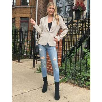 Elevate Your Style with luvamia Women's Tweed Blazer