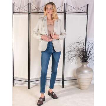 Elevate Your Style with luvamia Women's Tweed Blazer
