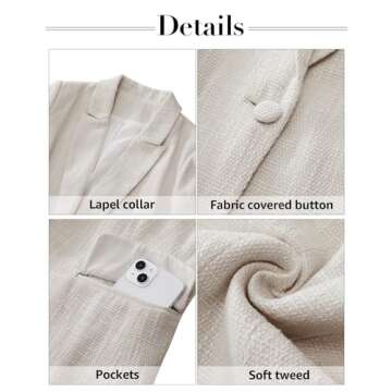 Elevate Your Style with luvamia Women's Tweed Blazer