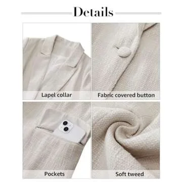 Elevate Your Style with luvamia Women's Tweed Blazer