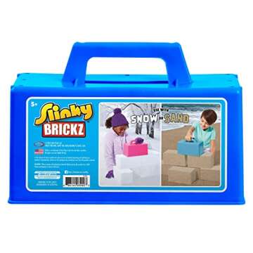 Just Play The Original Slinky® Brickz Sand and Snow Outdoor Play Toy, Pack of 2, 10-inch Wide Brick Mold, Pretend Play, Kids Toys for Ages 5 Up