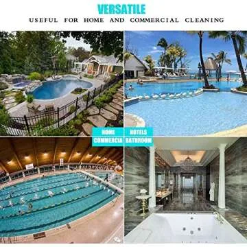 Swimming Pool Wall & Tile Brush,18" Heavy Duty Vinyl Polished Aluminum Back Cleaning Brush Head Designed for Cleans Walls, Tiles & Floors, Nylon Bristles Brush Head with EZ Clips (Pole not Included)