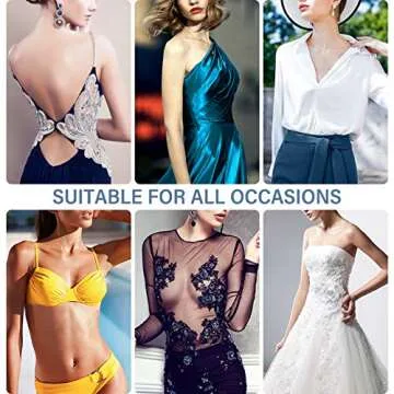 CHARMKING Nipple Covers 4 Pairs for Women, Reusable Adhesive Nipple Coverings, Invisible Pasties Silicone Cover Beige