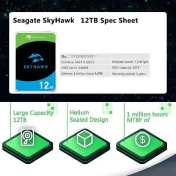 Seagate Skyhawk AI 12TB HDD for Optimal Surveillance Solutions