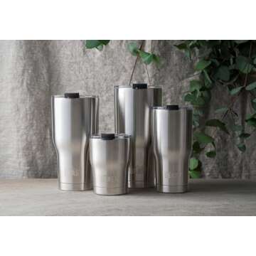 Beast 30 oz Tumbler Stainless Steel Vacuum Insulated Coffee Ice Cup Double Wall Travel Flask (Stainless Steel)
