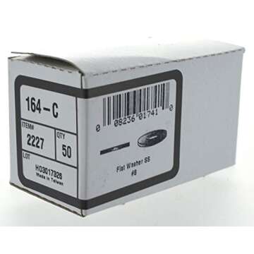 The Hillman Group 2227 Number-8 Stainless Steel Flat Washer 50-Pack