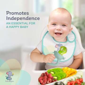 LittleWhispers Baby Fruit & Food Feeder Pacifier - Pacifier Feeders for Fresh Fruit or Frozen Breastmilk - Infant Teething Relief - Set of 2