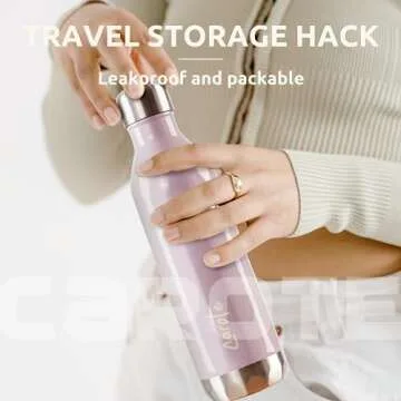 CAROTE Stainless Steel Water Bottle with Standard Mouth, Insulated Water Bottle, Sports Water Flask Cup,Travel Thermal Bottle, 20Oz, Purple