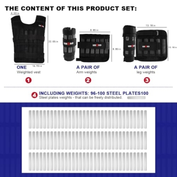 Adjustable Weighted Vest Set for Intense Workouts and More