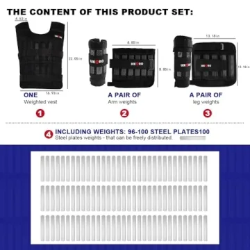 Adjustable Weighted Vest Set for Intense Workouts and More