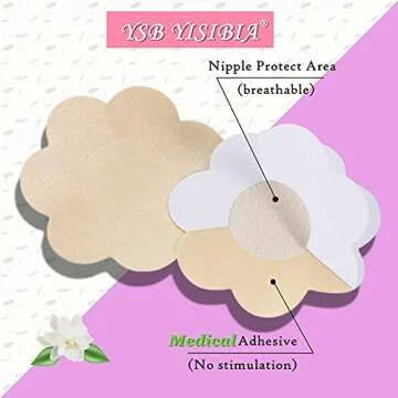 YISIBIA Nipple Covers - Disposable Natural Adhesive Pasties