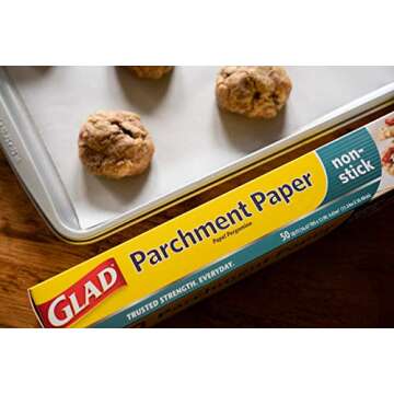 Glad Parchment Paper for Baking | Non-Stick and Pre-Cut for Easy Use