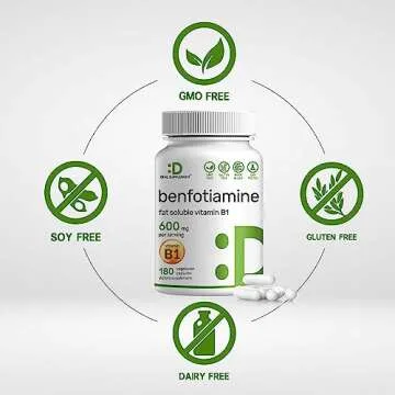 Benfotiamine 600mg Veggie Capsules for Energy & Health
