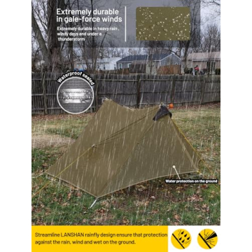 LANSHAN Ultralight 3-Season Waterproof Camping Tent