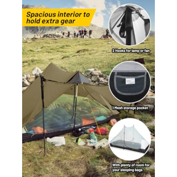 LANSHAN Ultralight 3-Season Waterproof Camping Tent