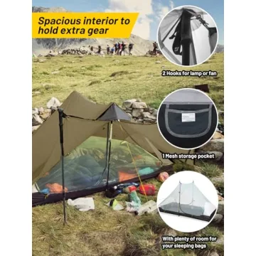 LANSHAN Ultralight 3-Season Waterproof Camping Tent