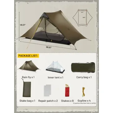 LANSHAN Ultralight 3-Season Waterproof Camping Tent