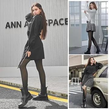 UISLII Fleece Lined Tights for Women - Stylish Comfort