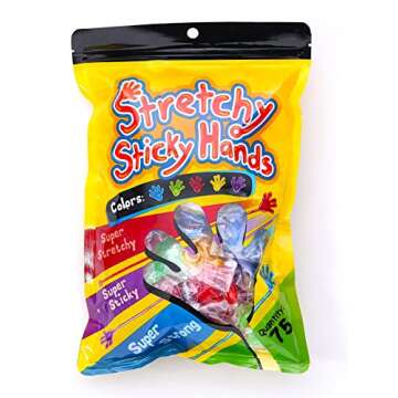 Giraffe Manufacturing 75-Pc Assortment Small & Large Glitter Slappy Hands, Valentines Day Gifts for Kids, Kids Party Favors Sticky Hands, Easter Basket Fillers, Birthday Party Favors, Classroom Prizes