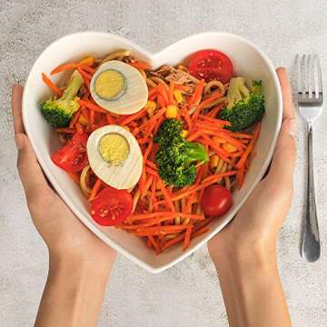 Keponbee Heart-Shaped Bowls Set for Elegant Dining