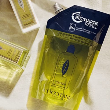 L’OCCITANE Verbena Cleansing Bath & Shower Gel: Gently Cleanse and Delicately Perfume the Skin, Made in France, 16.9 Fl. Oz Refill