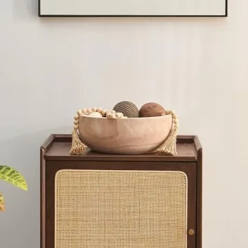 Artisane Natural Wood Havana Fruit Bowl Rustic Modern Decor