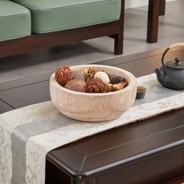 Artisane Natural Wood Havana Fruit Bowl Rustic Modern Decor