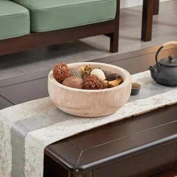 Artisane Natural Wood Havana Fruit Bowl Rustic Modern Decor