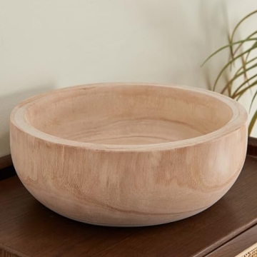 Artisane Natural Wood Havana Fruit Bowl Rustic Modern Decor
